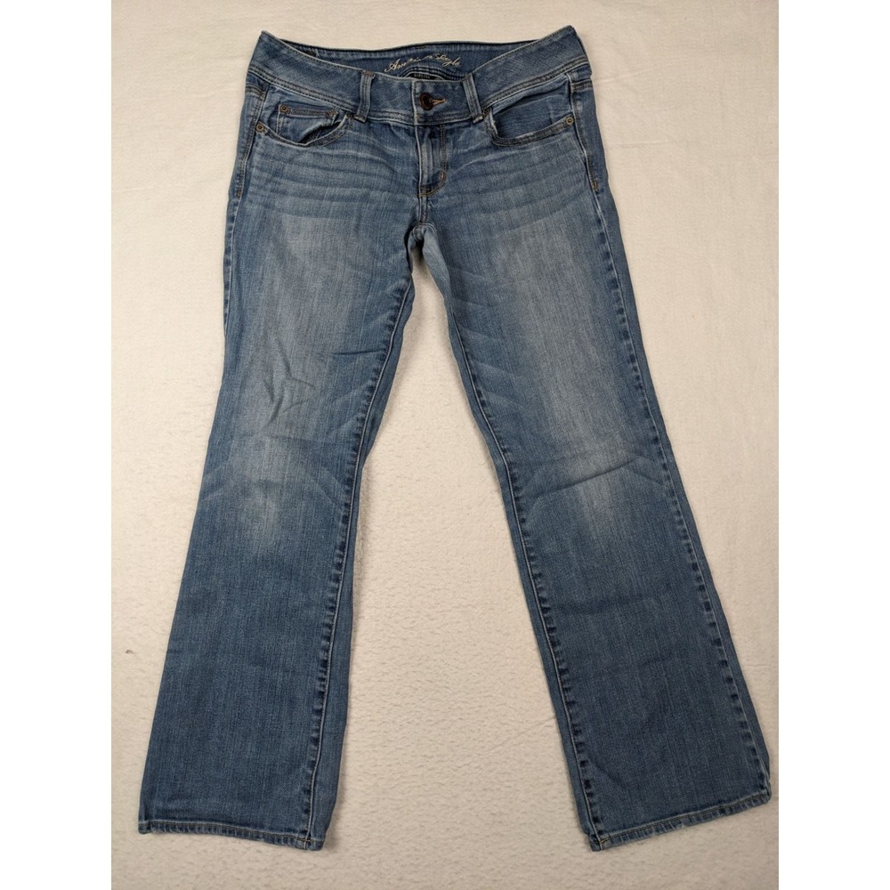 American Eagle Womens Slim Boot Jeans 6 Regular Stretch Blue Denim